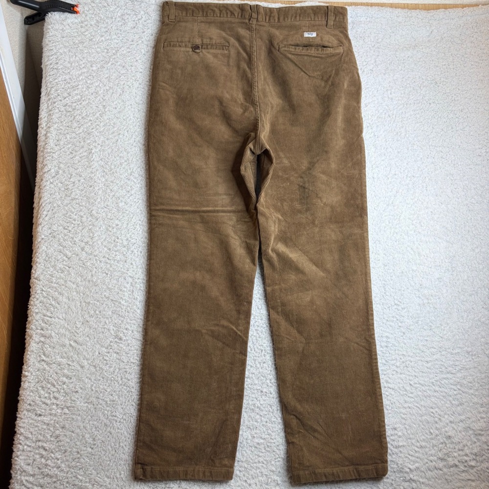 Katin Mens Corduroy Pants Brown Straight Leg Stretch Surf Lifestyle Size 36x31